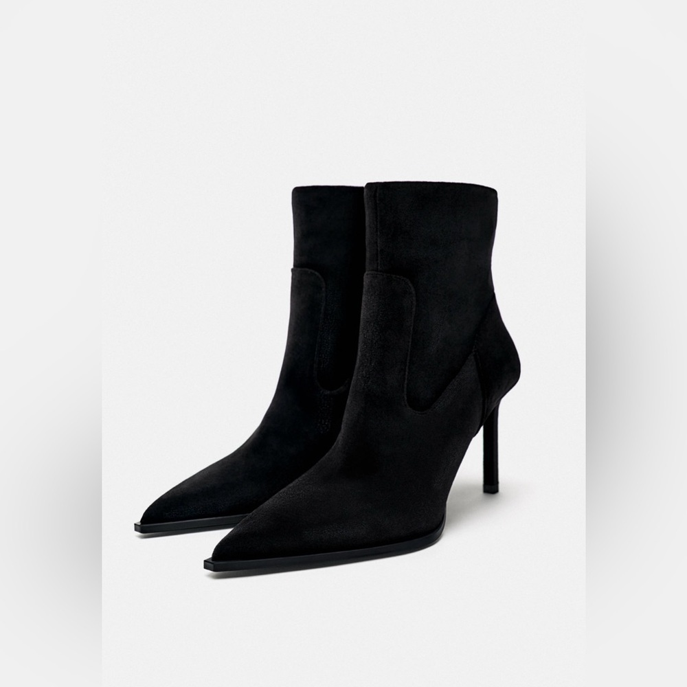 Zara Black Ankle Boots - Picture 3 of 14